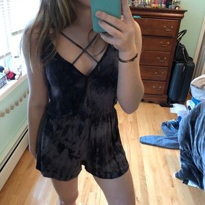Black Tie Dye Romper